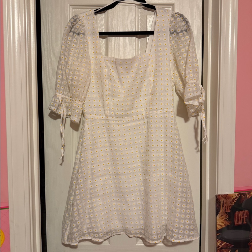 Miami White and Yellow Floral Mini Dress